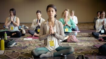 Portrays meditation in action